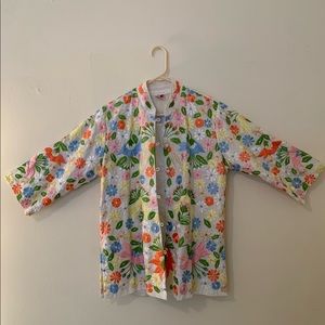 Daisy’s Creations, VINTAGE, one of a kind, embroidered, pastel, floral jacket